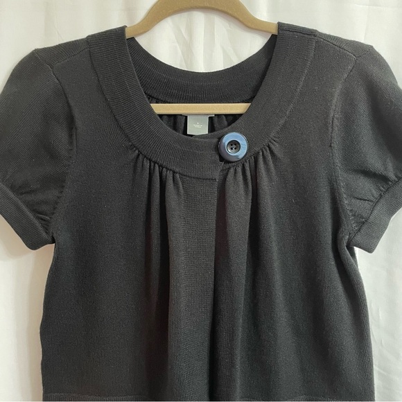 Ann Taylor Women’s Small Black Short Sleeve Cardigan Office Career Work - Picture 2 of 5